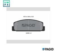 PAGID T1428N Brake pad set