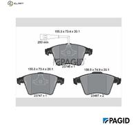 BRAKE PAD SET DISC BRAKE T1432N FOR VW CALIFORNIA/T5/Camper/T6 TRANSPORTER/Bus