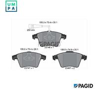 BRAKE PAD SET DISC BRAKE T1432N FOR VW CALIFORNIA/T5/Camper/T6 TRANSPORTER/Bus