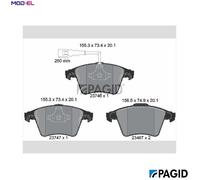 BRAKE PAD SET DISC BRAKE T1432N FOR VW CALIFORNIA/T5/Camper/T6 TRANSPORTER/Bus
