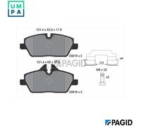 BRAKE PAD SET DISC BRAKE T1444N FOR MINI BMW 2/Active/Tourer/F45/E8 1.5L 3cyl