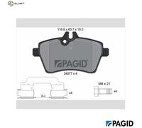 Pagid Brake Pad Set T1453N for Mercedes-Benz B-Class Sports Tourer 2.0L