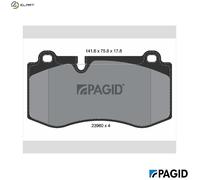 BRAKE PAD SET DISC BRAKE T1454N FOR MERCEDES-BENZ OM 651.961 2.1L 4cyl S-CLASS