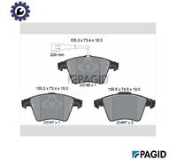 BRAKE PAD SET DISC BRAKE T1457N FOR VW CALIFORNIA/T5/Camper TRANSPORTER/Van 2.0L