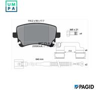 PAGID T1481N Brake pad set