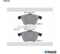 PAGID T1487N Brake pad set