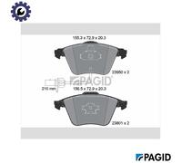 BRAKE PAD SET DISC BRAKE T1487N FOR AUDI A4/B7/Convertible/B6 A6/C6/Allroad 2.0L
