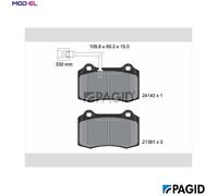 PAGID T1490N Brake pad set