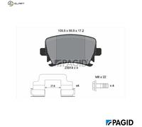 BRAKE PAD SET DISC BRAKE T1492N FOR SKODA OCTAVIA/III/Combi SUPERB VW EOS