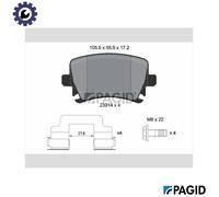 BRAKE PAD SET DISC BRAKE T1492N FOR SKODA OCTAVIA/III/Combi SUPERB VW EOS