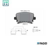 BRAKE PAD SET DISC BRAKE T1492N FOR SKODA OCTAVIA/III/Combi SUPERB VW EOS
