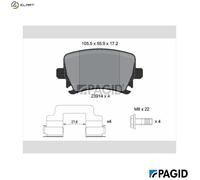 BRAKE PAD SET DISC BRAKE T1492N FOR SKODA OCTAVIA/III/Combi SUPERB VW EOS