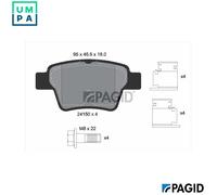 BRAKE PAD SET DISC BRAKE T1496N FOR PEUGEOT 207/Hatchback/Van/SW/CC 307/Break