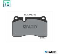 PAGID T1499N Brake pad set