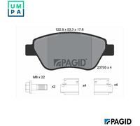 PAGID T1501N Brake pad set