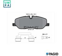 PAGID T1513N Brake pad set