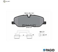 BRAKE PAD SET DISC BRAKE T1513N FOR LAND ROVER DISCOVERY/IV/VAN/III RANGE 4.0L