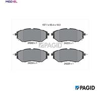 BRAKE PAD SET DISC BRAKE T1518N FOR SUBARU TRIBECA OUTBACK LEVORG LEGACY/VI/IV
