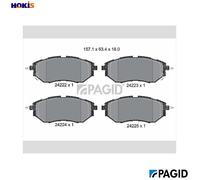 BRAKE PAD SET DISC BRAKE T1518N FOR SUBARU TRIBECA OUTBACK LEVORG LEGACY/VI/IV