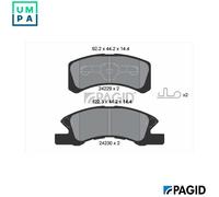 BRAKE PAD SET DISC BRAKE T1520N FOR MITSUBISHI MIRAGE/SPACE/STAR/VI/Hatchback