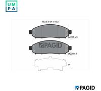 BRAKE PAD SET DISC BRAKE T1522N FOR NISSAN XTERRA PATHFINDER/III NAVARA/NP300