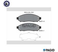 BRAKE PAD SET DISC BRAKE T1522N FOR NISSAN XTERRA PATHFINDER/III NAVARA/NP300