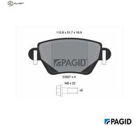 PAGID T1538N Brake pad set