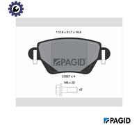 BRAKE PAD SET DISC BRAKE T1538N FOR RENAULT K4M752/706/750/753 1.6L 4cyl