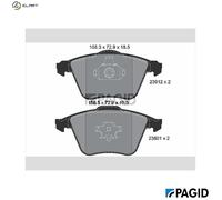 PAGID T1547N Brake pad set