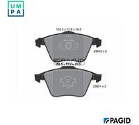 PAGID T1547N Brake pad set