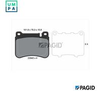 Pagid Brake Pad Set T1549N for Mercedes-Benz C-Class/T-Model/CLK/SLK 1.8L