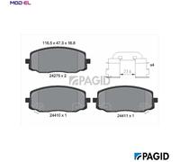 PAGID T1552N Brake pad set