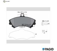 PAGID T1564N Brake pad set