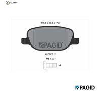 PAGID T1568N Brake pad set