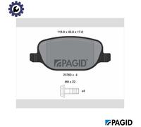 PAGID T1568N Brake pad set