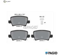 BRAKE PAD SET DISC BRAKE T1569N FOR HONDA CIVIC/VIII/Hatchback R18A2 1.8L 4cyl