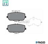 PAGID T1572N Brake pad set