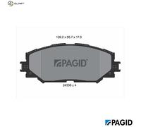 PAGID T1580N Brake pad set