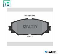 BRAKE PAD SET DISC BRAKE T1580N FOR LEXUS TOYOTA COROLLA YARIS MATRIX RAV/IV HS