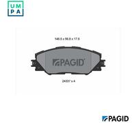 PAGID T1581N Brake pad set