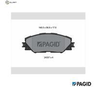 PAGID T1581N Brake pad set