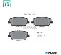 PAGID T1586N Brake pad set