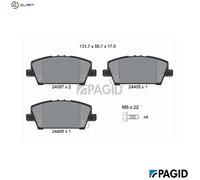 PAGID T1586N Brake pad set