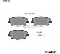 PAGID T1586N Brake pad set