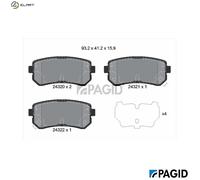 PAGID T1592N Brake pad set