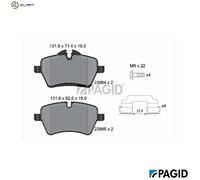 PAGID T1598N Brake pad set