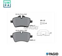 PAGID T1598N Brake pad set