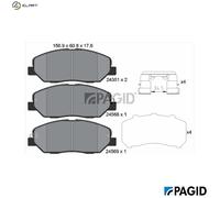 BRAKE PAD SET DISC BRAKE T1602N FOR HYUNDAI GRAND/SANTA/FÉ GENESIS KIA 2.4L 4cyl