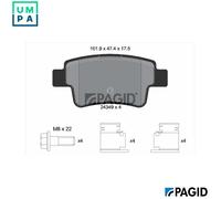 PAGID T1604N Brake pad set