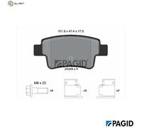 PAGID T1604N Brake pad set